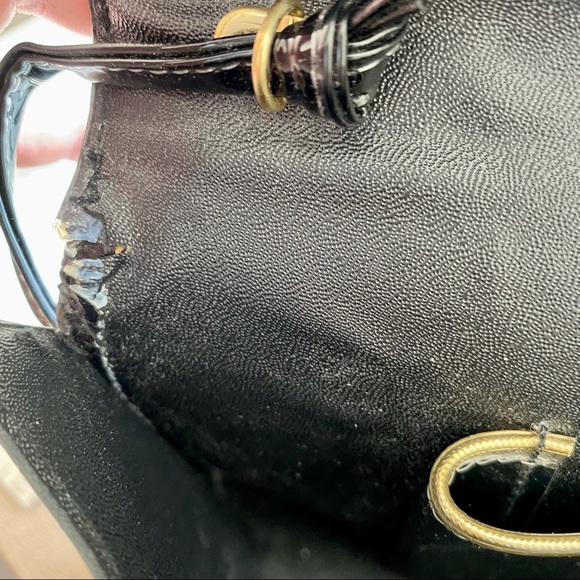 80’s Cabrelli Patent Leather Clutch - Black - Picture 6 of 8